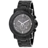 Luxurman Black Diamond Watch For Men 2ct Fully Iced Out Oversized