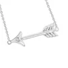 Luxurman Love Quotes Necklaces Sterling Silver Diamond Arrow Pendant