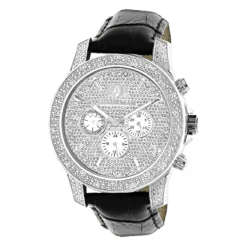 Luxurman Men's Diamond Watch 0.50 Ct Freeze