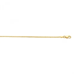 LUXURMAN Solid 10K Yellow Gold Box Chain For Men & Women Octagonal 1.2mm Wide