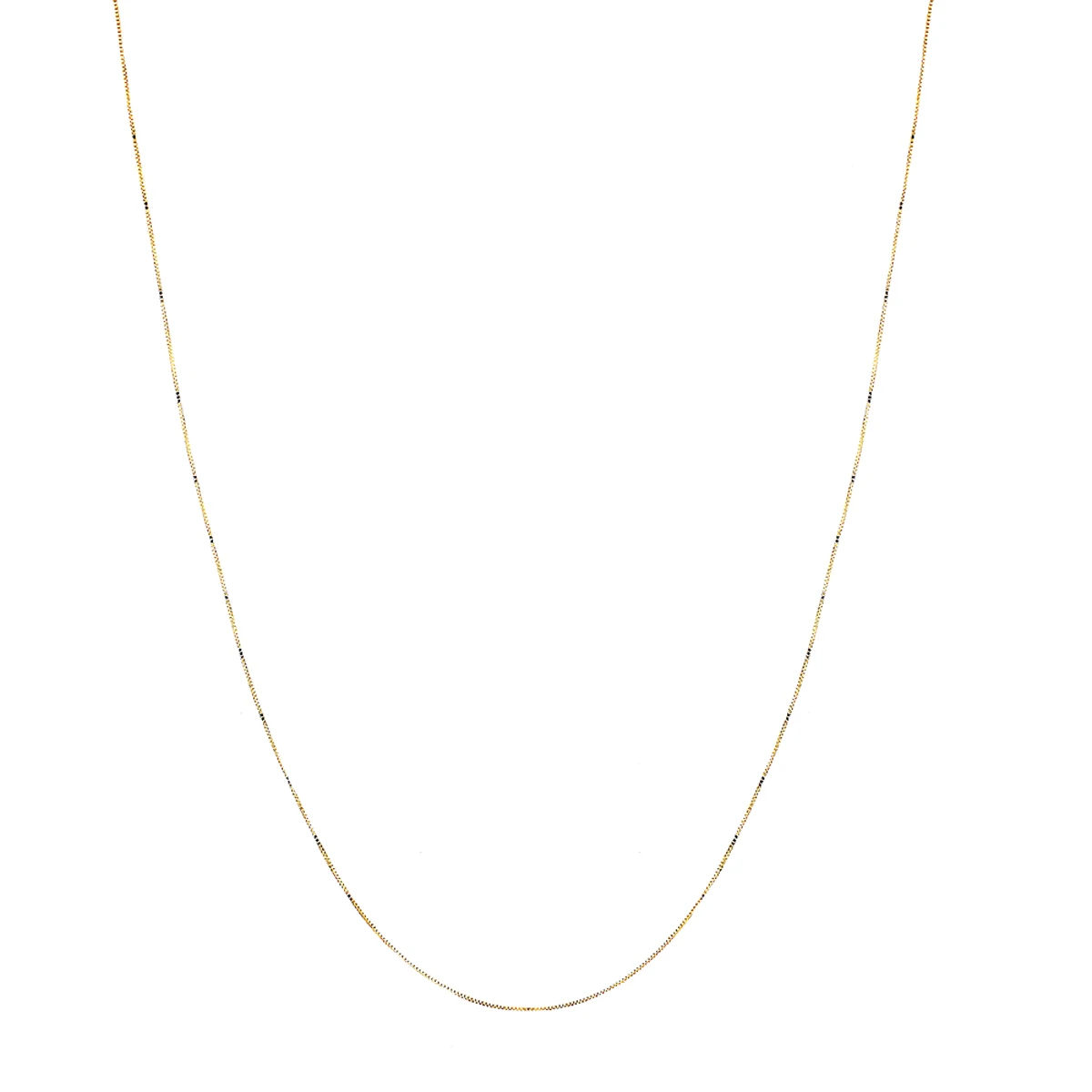 LUXURMAN Solid 10K Yellow Gold Box Chain For Women 0.8mm Wide - Image 6