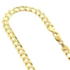 LUXURMAN Solid 10K Yellow Gold Curb Chain For Men Comfort 8mm Wide