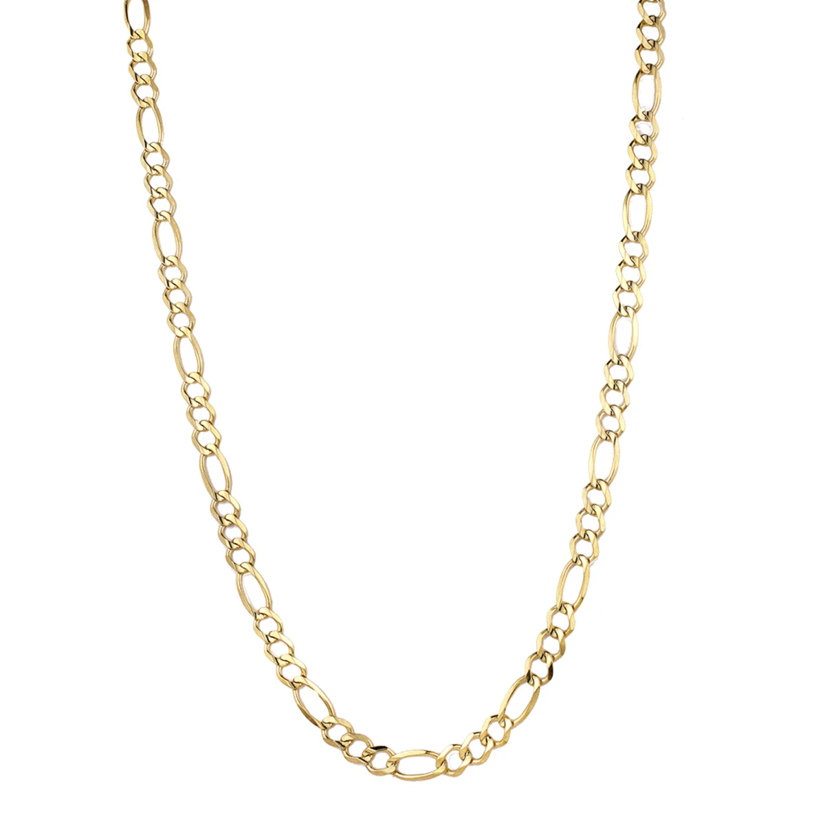 LUXURMAN Solid 10K Yellow Gold Figaro Chain For Men 8.5mm Wide - Image 3
