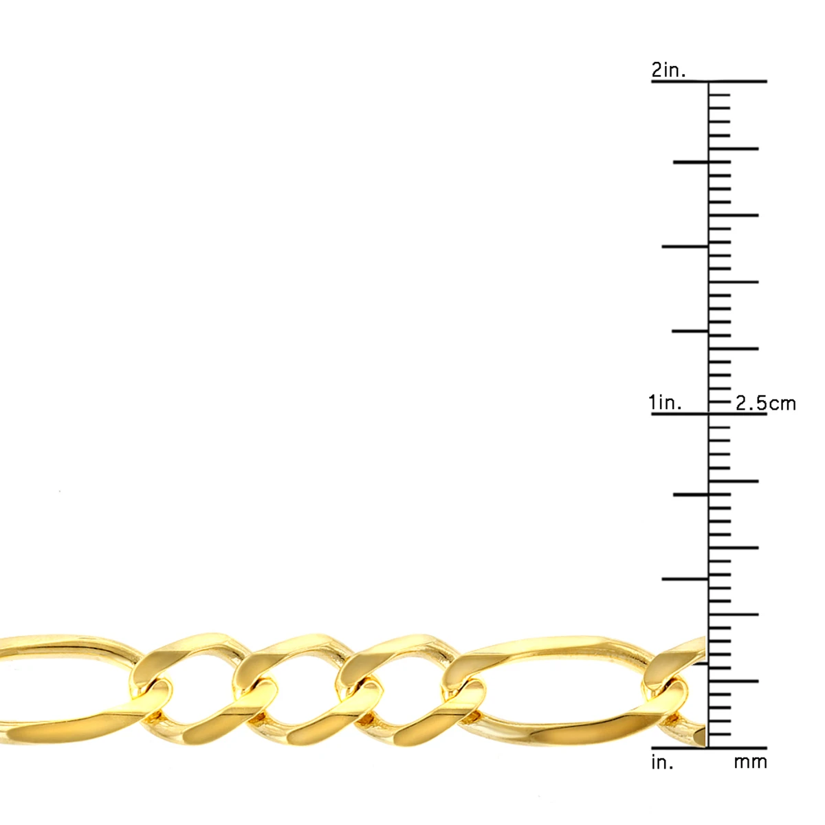 LUXURMAN Solid 10K Yellow Gold Figaro Chain For Men 8.5mm Wide - Image 4
