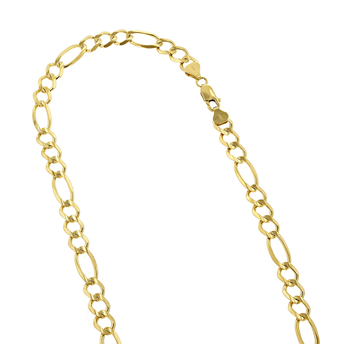 LUXURMAN Solid 10K Yellow Gold Figaro Chain For Men 8.5mm Wide