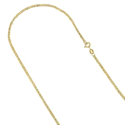 LUXURMAN Solid 10K Yellow Gold Mariner Chain For Men & Women 1.2mm Wide
