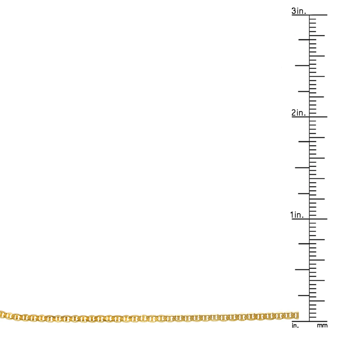 LUXURMAN Solid 10K Yellow Gold Mariner Chain For Men & Women 2.3mm Wide - Image 4