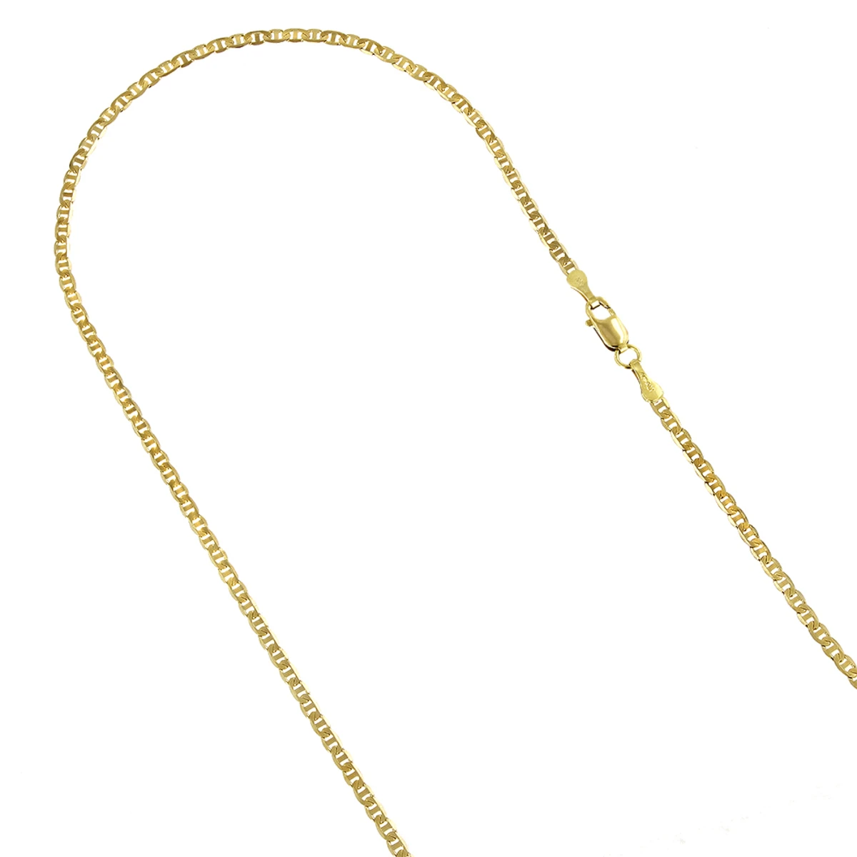 LUXURMAN Solid 10K Yellow Gold Mariner Chain For Men & Women 2.3mm Wide