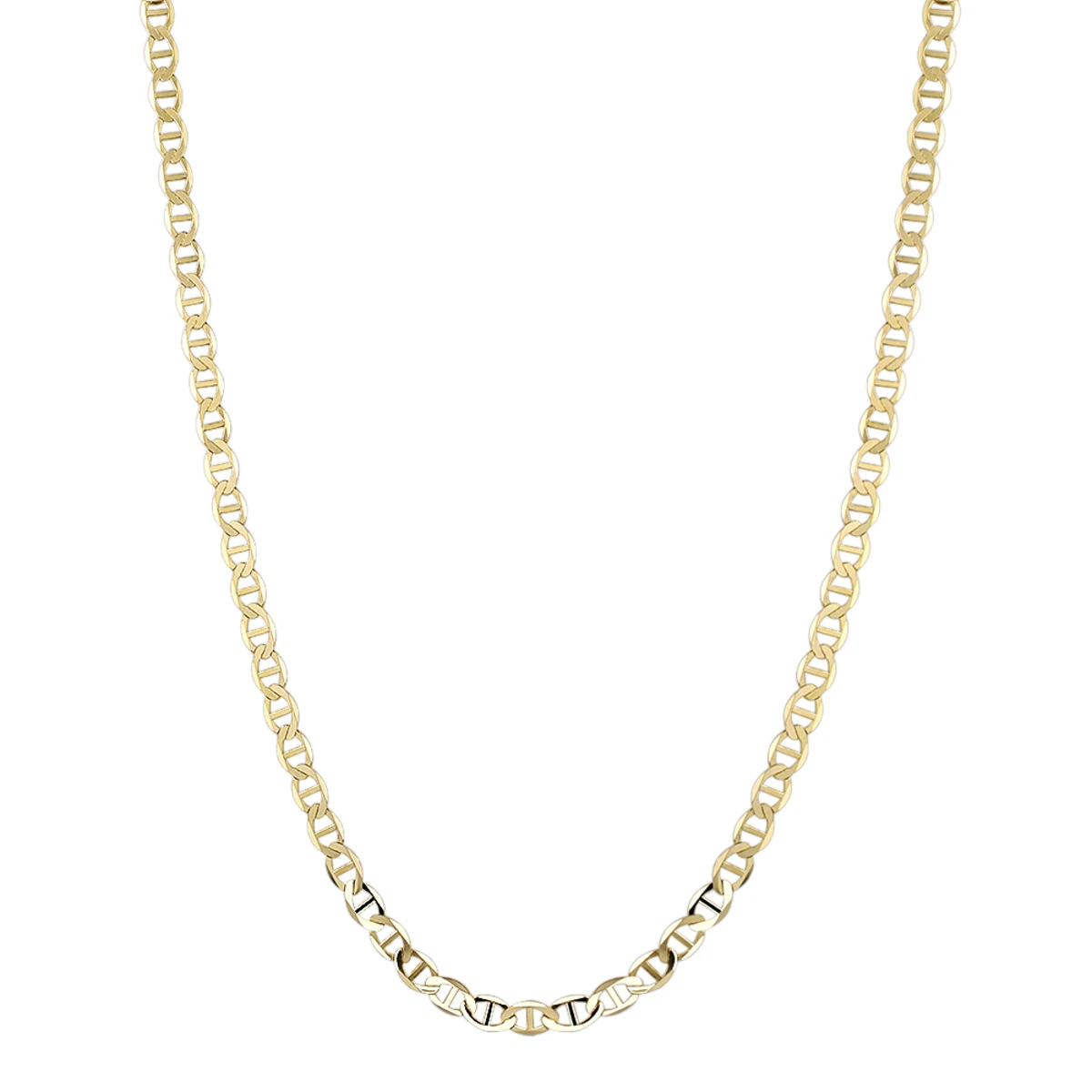 LUXURMAN Solid 10K Yellow Gold Mariner Chain For Men & Women 5.5mm Wide - Image 3