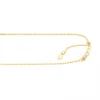 LUXURMAN Solid 10K Yellow Gold Rope Chain For Women Adjustable 1mm Wide