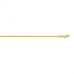 LUXURMAN Solid 10K Yellow Gold Sparkle Chain For Women 1.5mm Wide