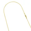 LUXURMAN Solid 10K Yellow Gold Wheat Chain For Women 1mm Wide