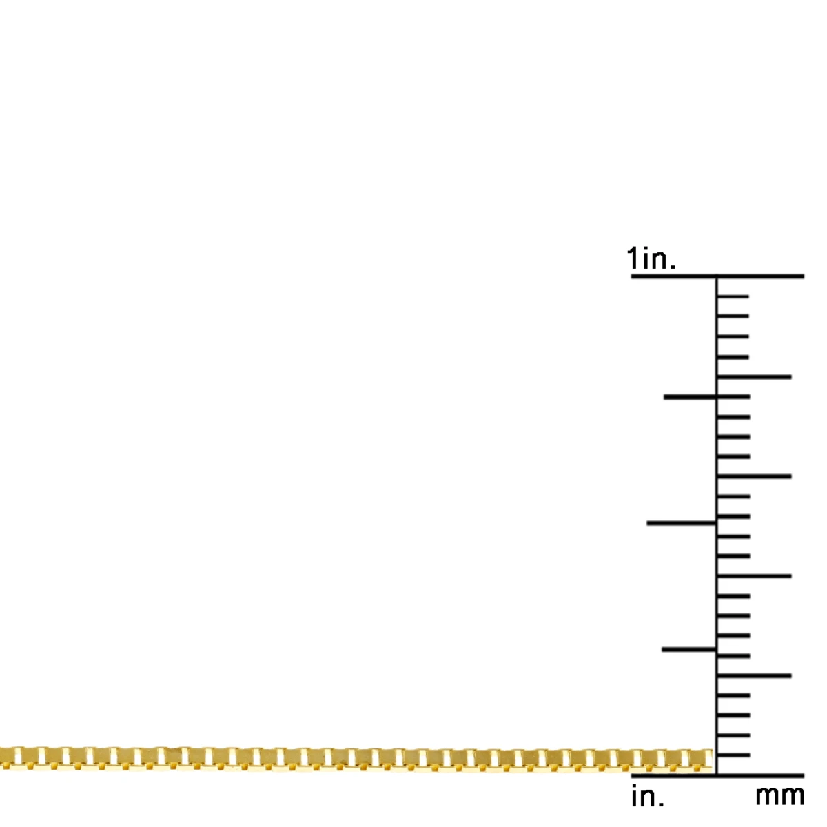 LUXURMAN Solid 14K Yellow Gold Box Chain For Men & Women 1.1mm Wide - Image 4