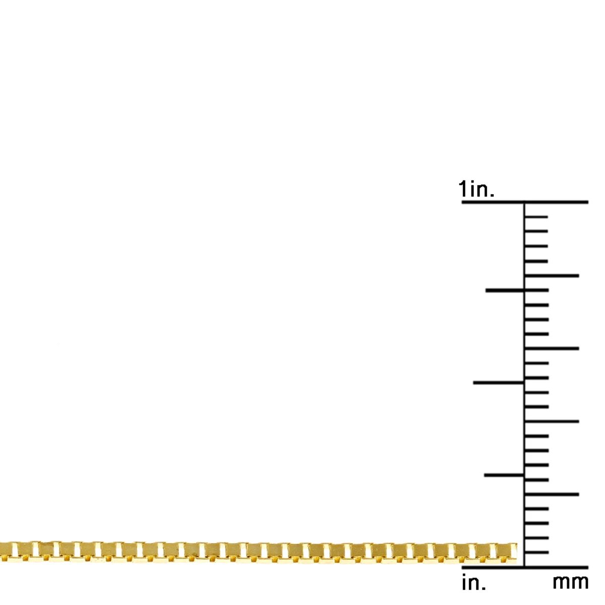 LUXURMAN Solid 14K White Gold Box Chain For Men & Women 1.4mm Wide - Image 4