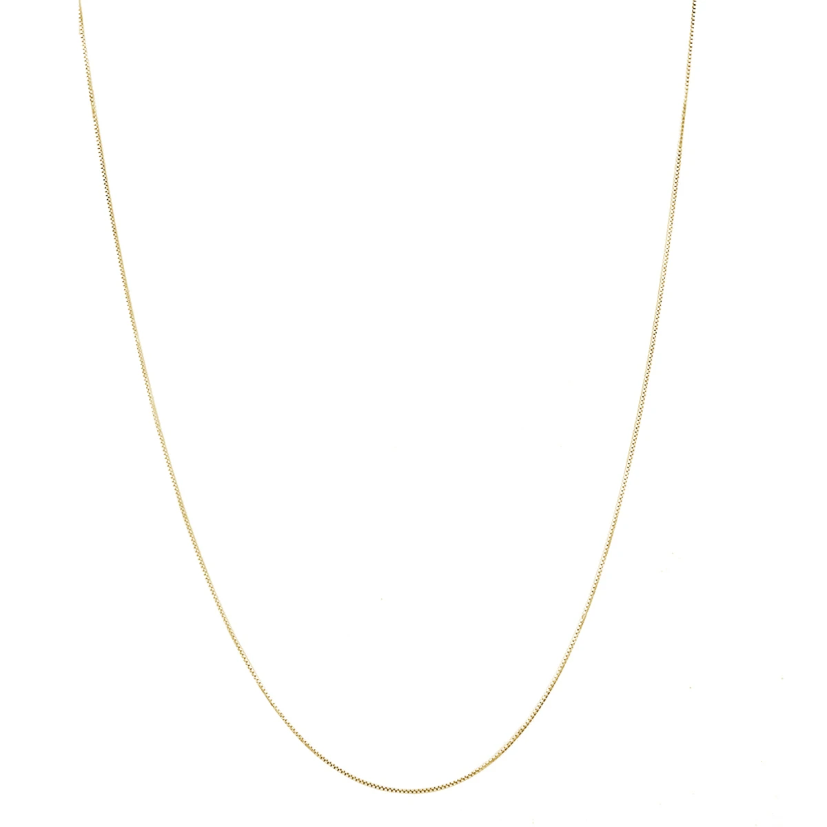 LUXURMAN Solid 14K Yellow Gold Box Chain For Men & Women Adjustable 1.1mm - Image 6