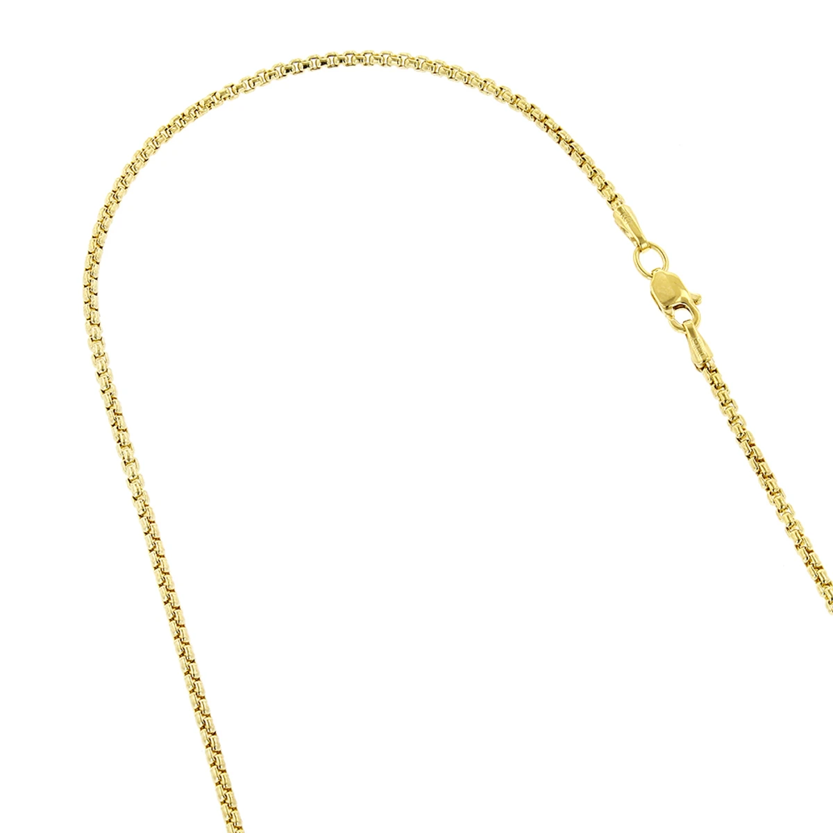 LUXURMAN Solid 14K White Gold Box Chain For Men & Women Round 1.7mm Wide - Image 2