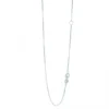 LUXURMAN Solid 14K White Gold Box Chain For Women Extendable 0.8mm Wide