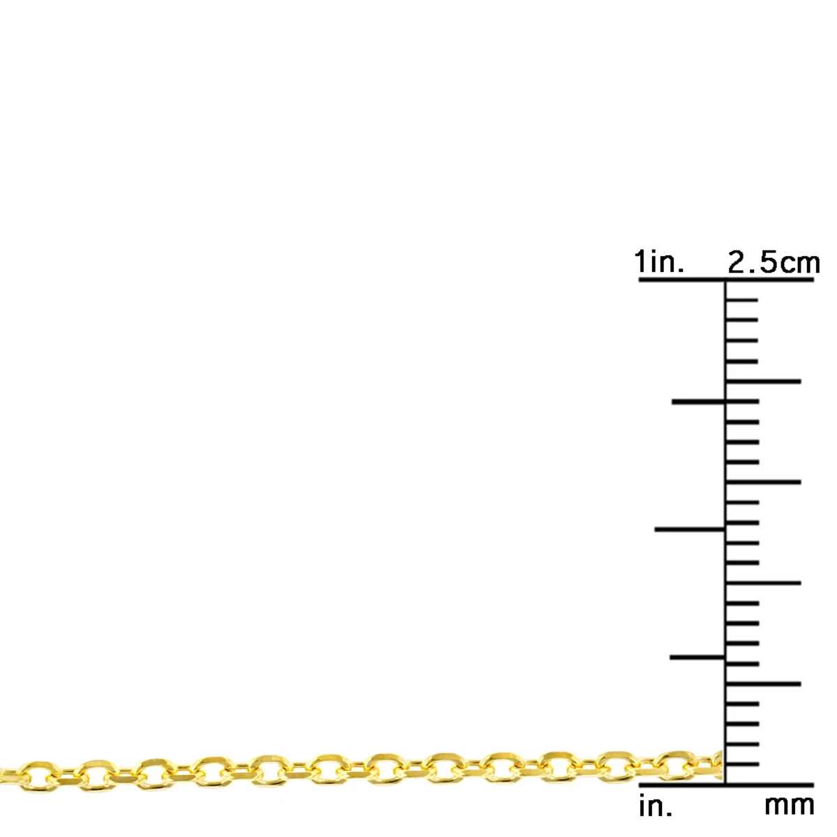 LUXURMAN Solid 14K White Gold Cable Chain For Men & Women 1.8mm Wide - Image 8