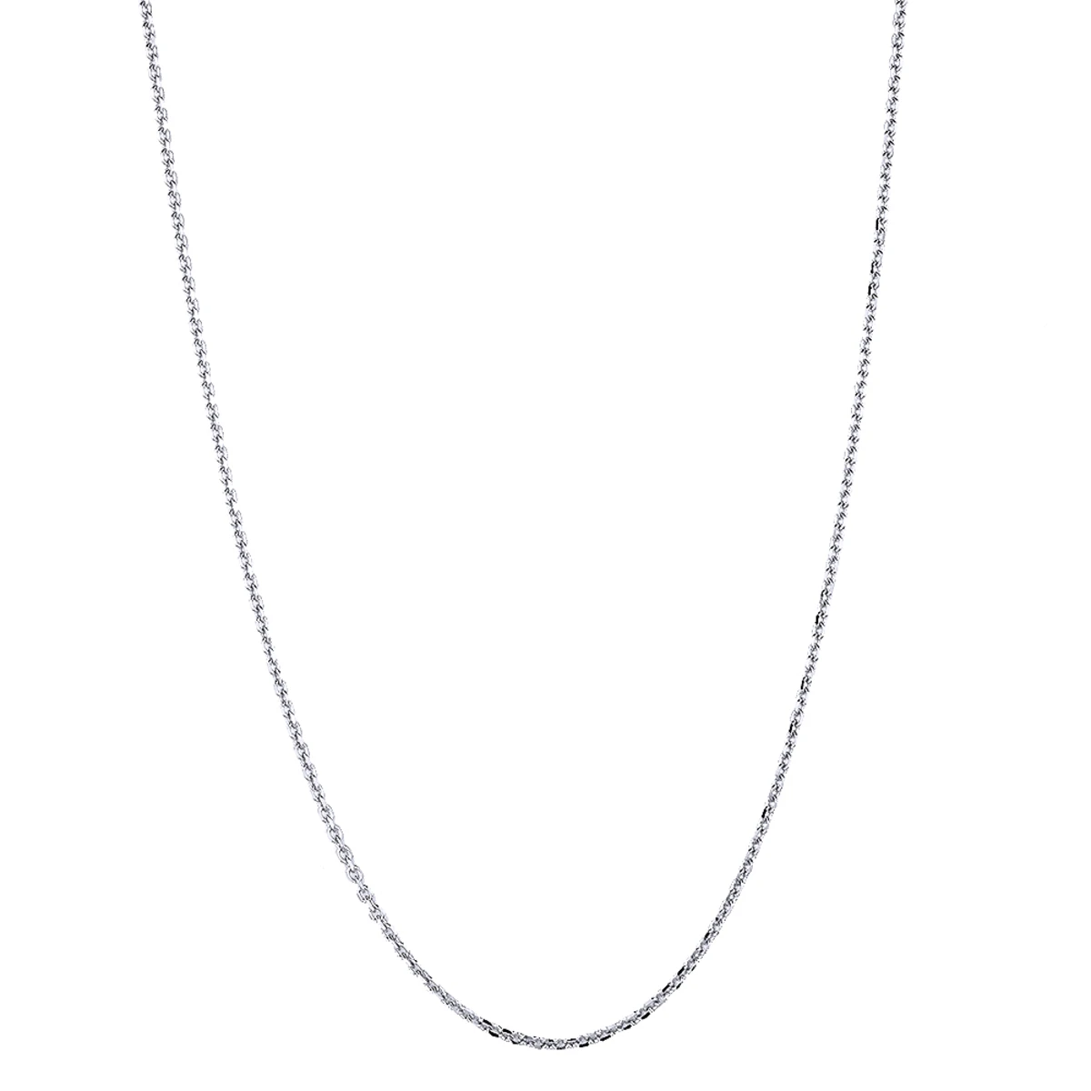 LUXURMAN Solid 14K White Gold Cable Chain For Men & Women 3mm Wide - Image 5