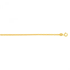 LUXURMAN Solid 14K Yellow Gold Cable Chain For Men & Women Oval 1.7mm Wide