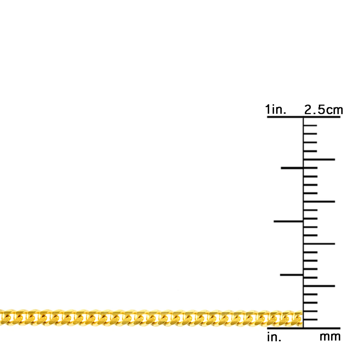 LUXURMAN Solid 14K Yellow Gold Curb Chain For Men & Women Gourmette 2mm Wide - Image 8