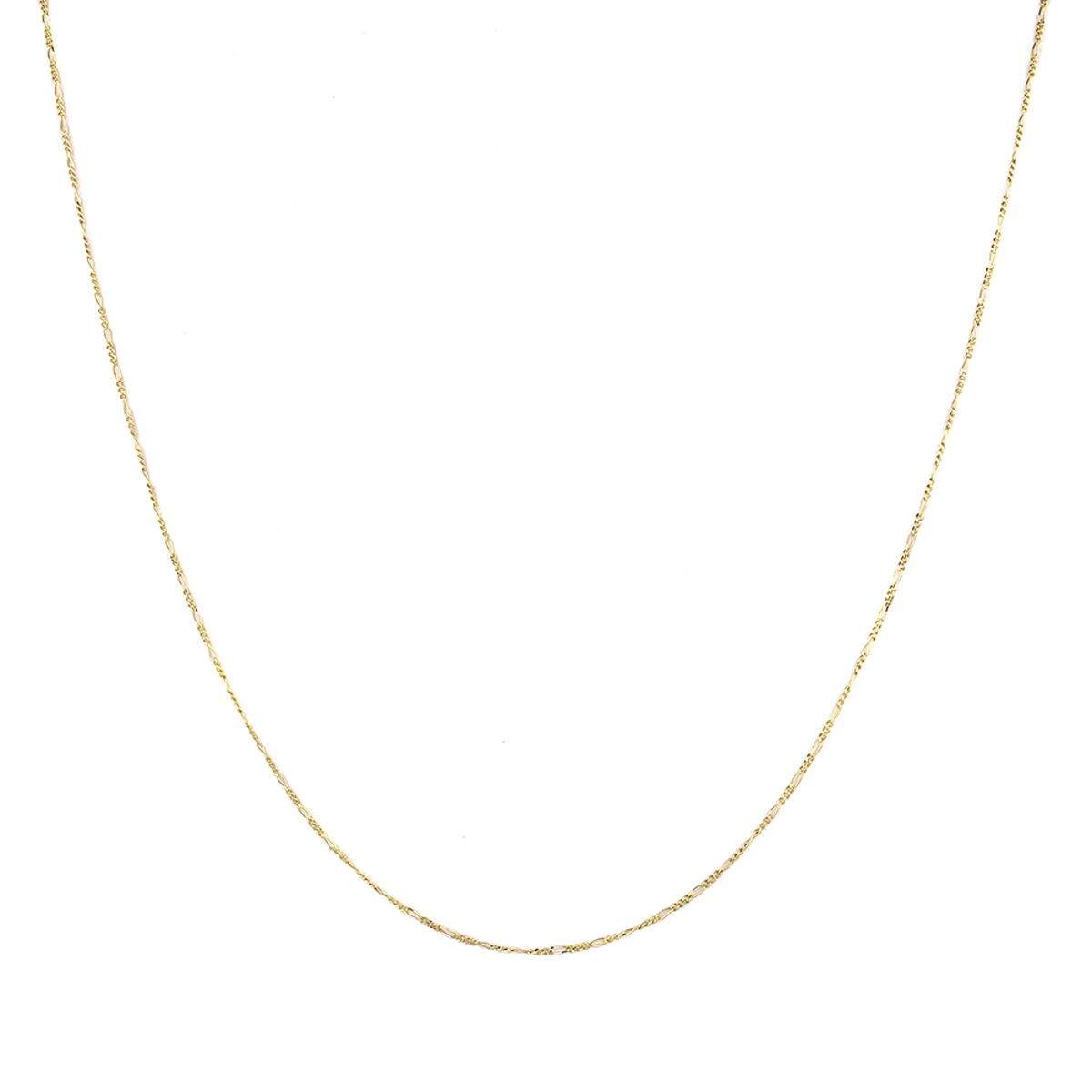 LUXURMAN Solid 14K Yellow Gold Figaro Chain For Men & Women 1.9mm Wide - Image 6
