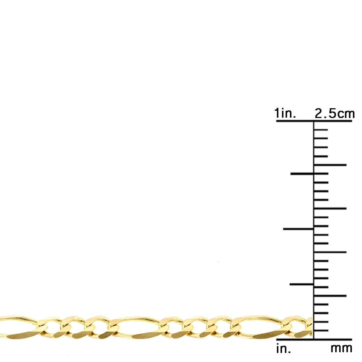 LUXURMAN Solid 14K Yellow Gold Figaro Chain For Men & Women 2.8mm Wide - Image 4