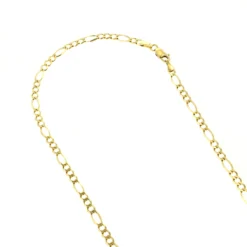 LUXURMAN Solid 14K Yellow Gold Figaro Chain For Men & Women 2.8mm Wide
