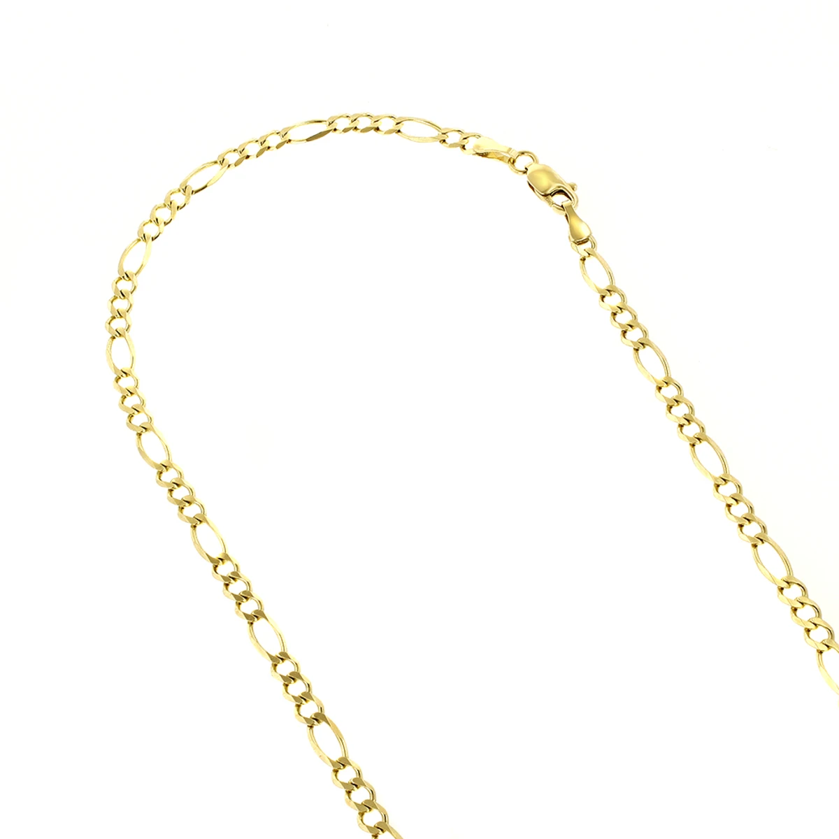 LUXURMAN Solid 14K Yellow Gold Figaro Chain For Men & Women 2.8mm Wide