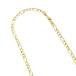LUXURMAN Solid 14K Yellow Gold Figaro Chain For Men & Women 7mm Wide