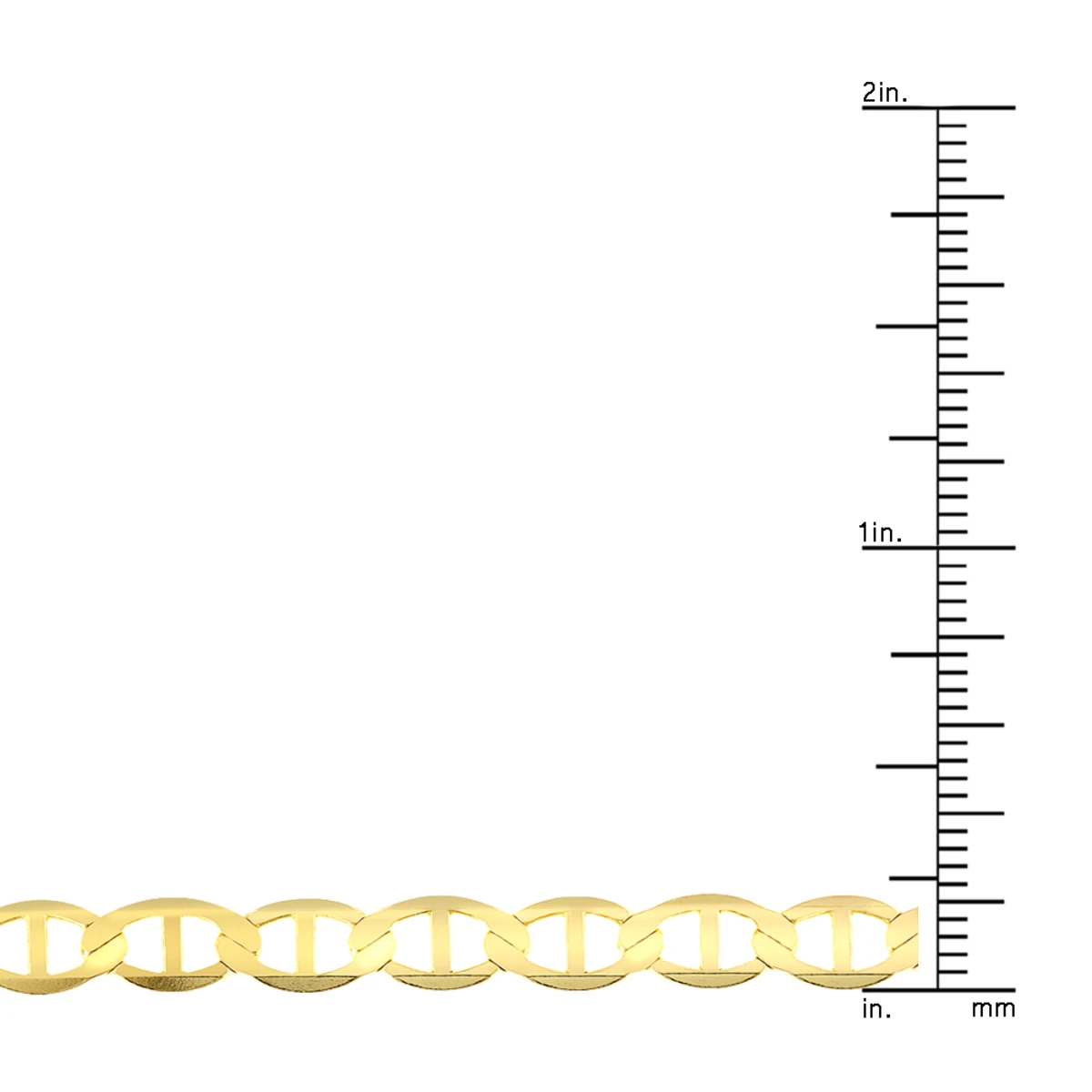 LUXURMAN Solid 14K Yellow Gold Mariner Chain For Men & Women 5.5mm Wide - Image 4