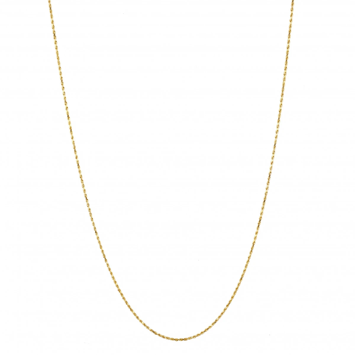 LUXURMAN Solid 14K Yellow Gold Rope Chain For Men & Women 2mm Wide - Image 3