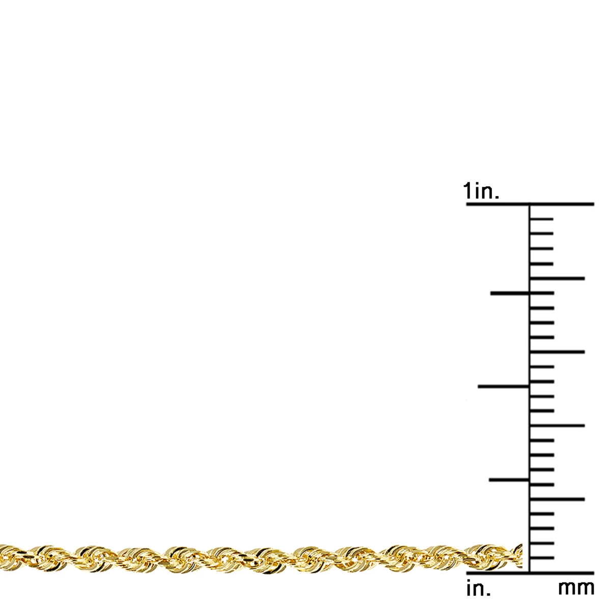 LUXURMAN Solid 14K Yellow Gold Rope Chain For Men & Women 2mm Wide - Image 4