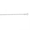 LUXURMAN Solid 14K White Gold Diamond Cut 1.3mm Rope Chain For Men & Women