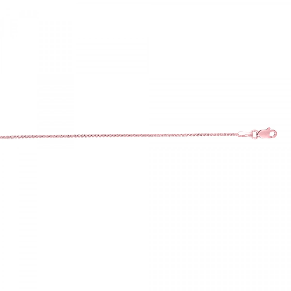 LUXURMAN Solid 14K Yellow Gold Wheat Chain For Women Round Diamond Cut 1mm - Image 3