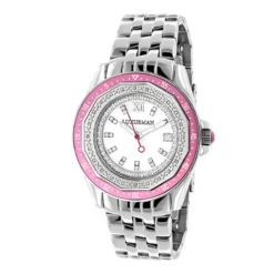 Luxurman Women's Diamond Pink Watch 0.25ct