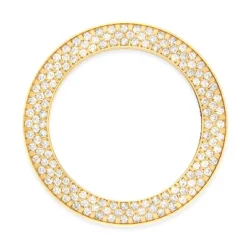 Luxury Diamond Watch Bezel For Joe Rodeo Junior Yellow Gold Plated 6ct