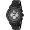 Fully Iced Out Large Men's Black Diamond Watch 1.5ct LUXURMAN