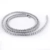 Men's 10K White Gold Ball Moon Cut Chain 4mm 22-30in