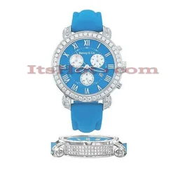Men's Diamond Benny Watch 4ct Blue