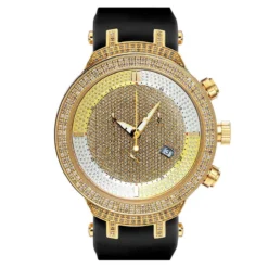 Men's Diamond Joe Rodeo Watch 2.20ct Yellow Gold Master
