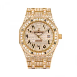 Men's Diamond Watch Audemars Piguet Royal Oak Selfwinding 18K Gold W00840