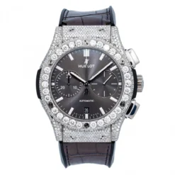 Men's Diamond Watch Hublot Classic Fusion 42mm Grey Dial