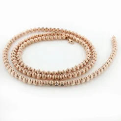 Men's 10K Rose Gold Ball Moon Cut Chain 4mm