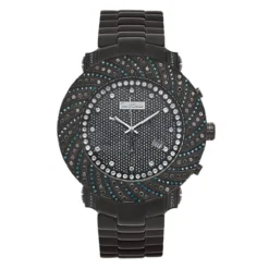 Men's Joe Rodeo Blue Black Diamond Watch 4.25ct