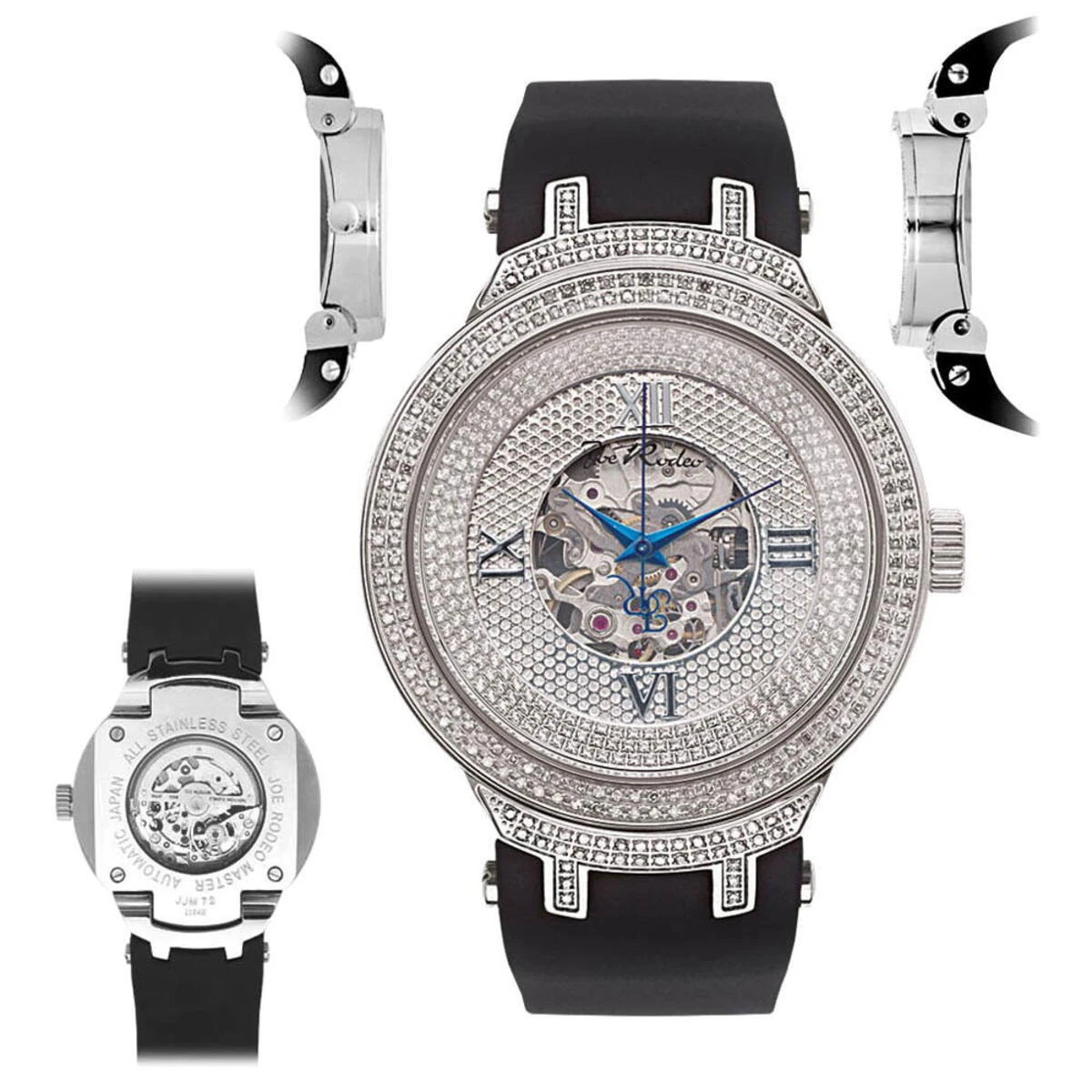 White Men's Skeleton AutomaticJoe Rodeo Diamond Watch 2.20ct - Image 6