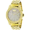 Men's Yellow Gold Tone Watch With Diamonds 0.50ct Luxurman
