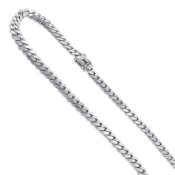 Miami 14K White Gold Cuban Link Curb Chain 8.4mm 22-40in