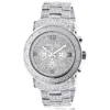Oversized Iced Out Men's Diamond Watch By Luxurman White Gold Plated 2ct