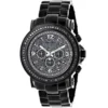 Oversized Men's Black Diamond Watch Iced Out Luxurman W Chronograph